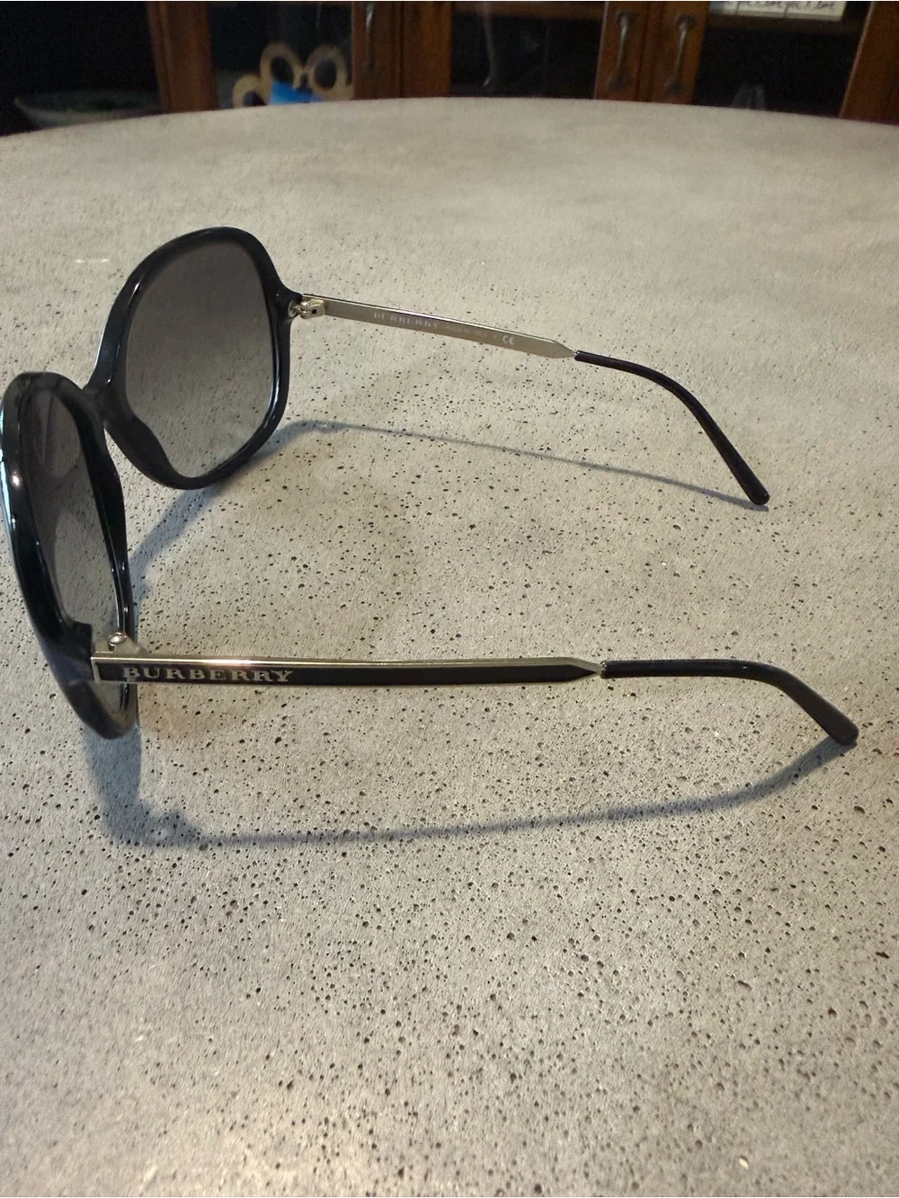 Burberry Black Gradient Oversized Butterfly Sunglasses